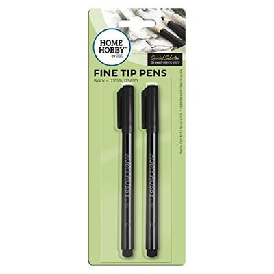 HomeHobby by 3L Penne a Punta fine, Forniture artistiche HomeHobby Tip Pens, Black, taglia unica