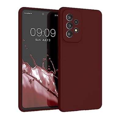kwmobile telefoonhoesje compatibel met Samsung Galaxy A53 5G hoesje - Zachte case voor smartphone - Back cover in wijnrood