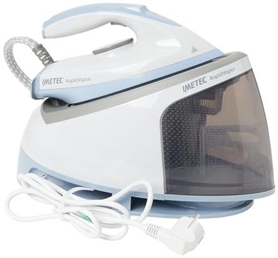 Imetec Rapidvapor Strijkijzer, stoomstrijkijzer met keramische plaat, snel verwarmend, gering gewicht, Calc-Clean reinigingssysteem, stoomvermogen 240 g, 2400 watt en pomp 5 bar
