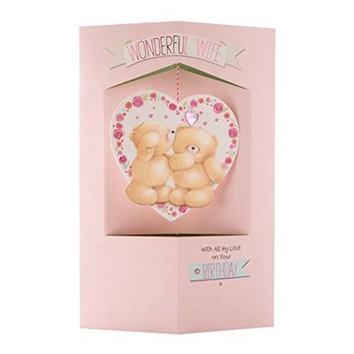 Hallmark Verjaardagskaart voor vrouw - 3D Forever Friends Design