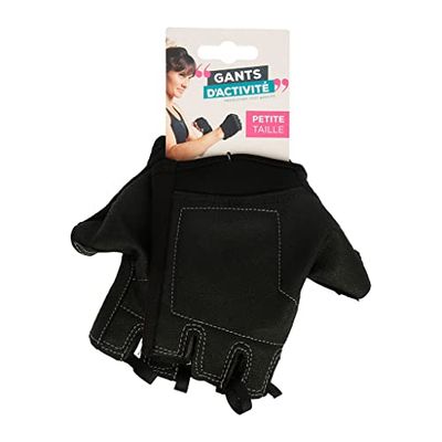 UPFIT - Paar activiteitshandschoenen – maat L – licht en robuust – gripvast materiaal op de handpalm en tussen duim en wijsvinger zorgt voor een betere grip – gemakkelijk te verwijderen – kleur: zwart