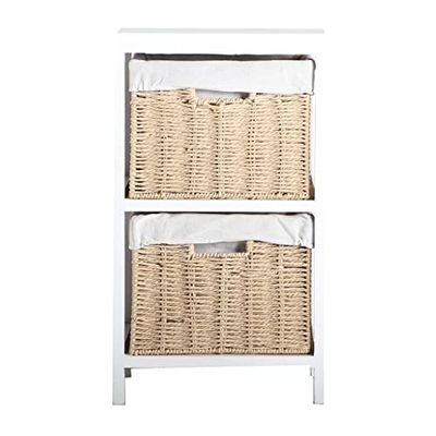 Lastdeco Table de Chevet, Bois de Paulownia, 30 x 30 x 58 cm