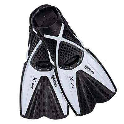 Mares - Palmes Enfant Aquazone X-One Jr, Palmes Snorkeling Enfant - Unisex - Blanche S
