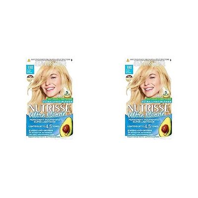 Garnier Nutrisse 100 Extra Light Blonde Permanent Hair Dye (Pack of 2)