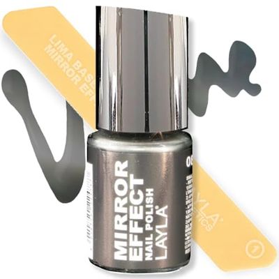 Layla Cosmetics Milano Mirror Effet Vernis à Ongles Black As Ebony 10 ml