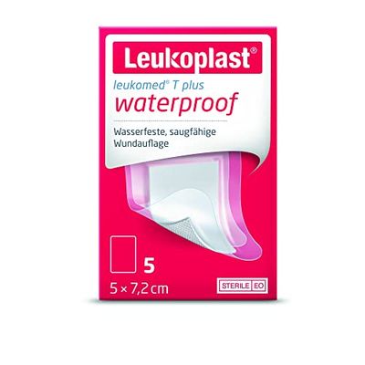 Leukoplast, Leukomed® T plus van Leukoplast®, waterdichte folieverband, 5 x 7,2 cm, 5 stuks, bijzonder flexibel
