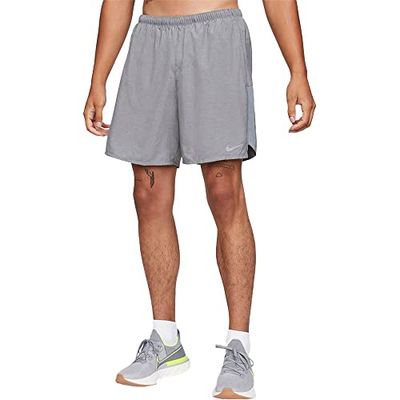 NIKE Challenger, Pantaloncini Uomo, Smoke Grey/Htr/Réflexion Silv, M