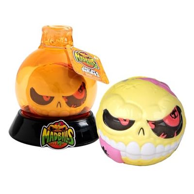 Bizak Madballs Poción Mágica, Pelotas Monstruosas con Diseño Espeluznante, saltan hasta 3 m., Bote Naranja Pelota Amarilla, 6 Criaturas para coleccionar, + 4 años, (64433056-4)