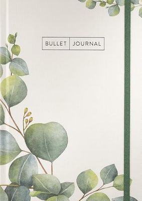 Bullet Journal "Leaves" 05 mit original Tombow TwinTone Dual-Tip Marker 86 mint green: Mit Punkteraster, Seiten für Index, Key und Future Log sowie ... praktischem Verschlussband und Innentasche
