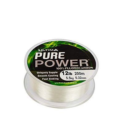 Ultima E3411 Pure Fluorocarbon Carp Fishing Mainline - Clear, 0.32 mm - 12 lb