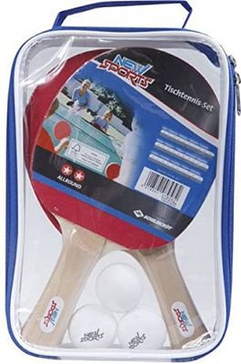 New Sports TT set, 2 rackets, 3 ballen in tas