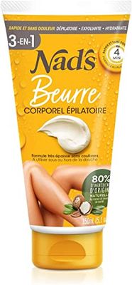 Nad’s Crème Depilatoire Femme - Beurre Corporel Épilatoire 3-en-1, Crème Dépilatoire Hydratante
