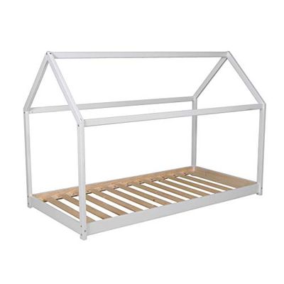 WEBER INDUSTRIES Panda Cama cabaña, Madera, Blanco, 90 x 190