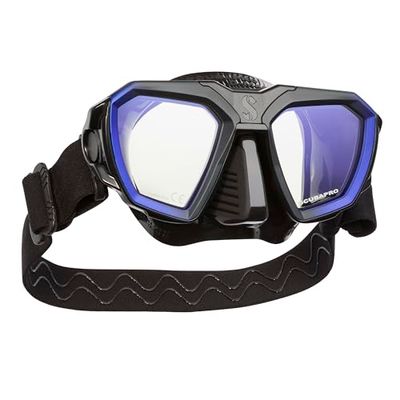 Scubapro D- Mask Wide Bleu/Noir Kit de détendeur pour plongée en Eau Froide Unisex-Adult, Blue/Black
