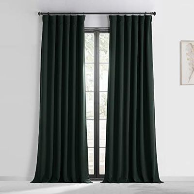 HPD Half Price Drapes BOCH-194906-108 Tenda Oscurante per Stanza, Pannello, 194906-108, Germano Reale Scuro, Misto Poliestere, W 50" x L 108" (1 Panels)