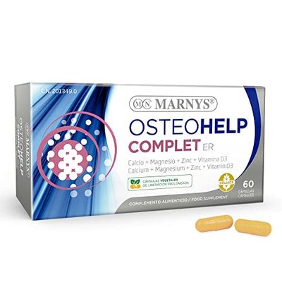 Marnys Osteohelp Complet Er, Calidad Mineral En Tus Huesos, para la Integridad y Densidad Ósea En Personas Adultas, 60 Cápsulas Vegetales