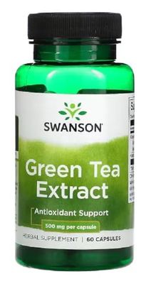 Swanson - Green Tea Extract | Standardized Polyphenols for Antioxidant & Metabolic Support | 60 Capsules