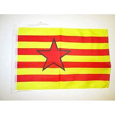 AZ FLAG - Drapeau Aragon Indépendentiste - 45x30 cm - Pavillon Nationaliste Aragonais 100% Polyester Avec Deux Cordelettes - 20g