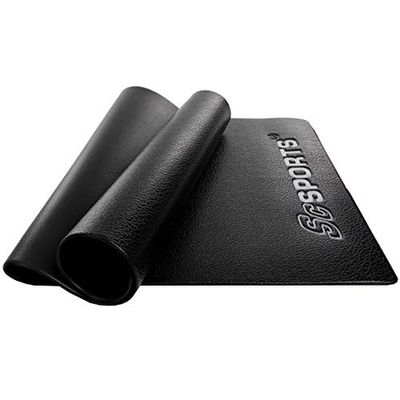 ScSPORTS® Equipment Mat for Gym - Non-slip, PVC, Shock Resistant, Noise Reducing, Choice of Size - Fitness Equipment Mat for Bike, Under, Treadmill Floor Protector, Protective (160x80x0,6cm)