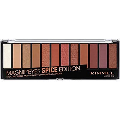 Rimmel - Magnif'Eyes Palette 12 Pan ögonskugga - matt, satin, blank finish - långvarig - 005 Spice Edition - 14,16 gr