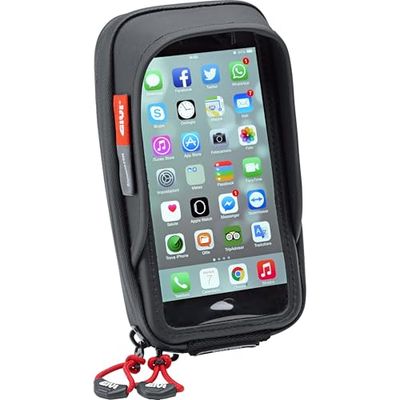 Givi S957B - Supporto impermeabile per smartphone, Compatibile con scooter, moto e biciclette