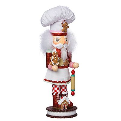 Kurt Adler Quebra-nozes de gengibre chef de 15, cor vermelha