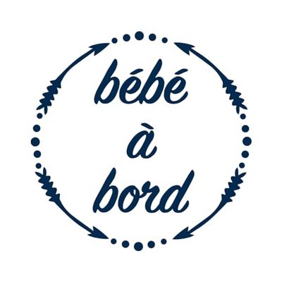 Ambiance Sticker Autocollant de Voiture Bébé à Bord Bleu Fonce - H15 x L15 cm