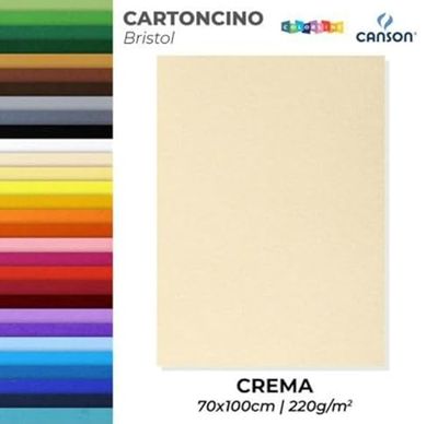 Feuille 70 x 100 (25) Canson couleur unie/fin 220 g crème