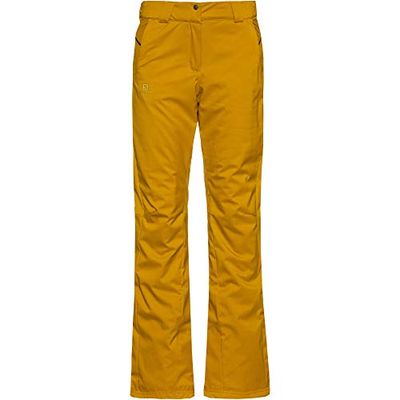 SALOMON Damskie spodnie Stormseason PANT W, żółte (Golden Palm), XL/R