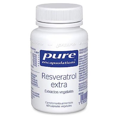 PURE ENCAPSULATIONS Resveratrol Extra | Extractos vegetales para la piel | 60 Cápsulas Vegetales