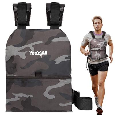 Yes4All Gewogen vest voor mannen, duurzaam, 4 lagen, bescherming verstelbaar gewicht vest voor mannen vrouwen