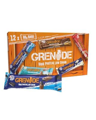 Grenade Selection Box - High Protein, Low Sugar, 12 x 60 g Variety Pack (Packaging & Flavours May Vary)