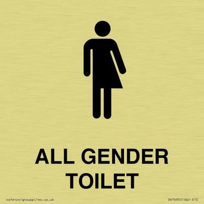 Non-gender specific Sign - 100x100mm - S10