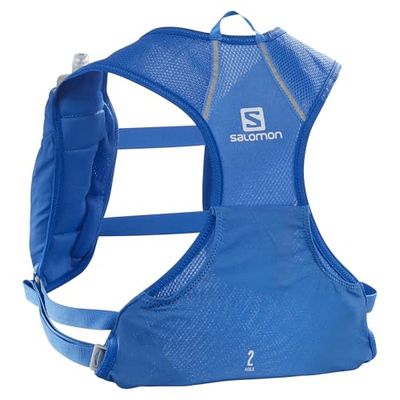 Salomon Agile 2 set unisex löparväska, perfekt för löpning och cykling, med säker förvaring för nödvändigheter, nebulosor blå