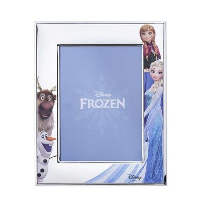 VALENTI & CO. Disney Baby – Frozen – Marco de fotos de mesa de plata, idea de regalo para niña o bebé para bautizo o cumpleaños