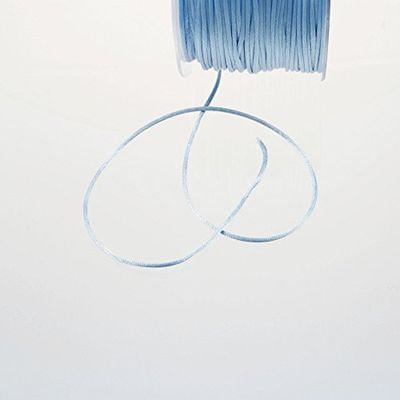 Deko AS GmbH Cordon de Soie Bleu Clair – 2 mm Largeur sur 100 m rôle – 29031 501 de r 002