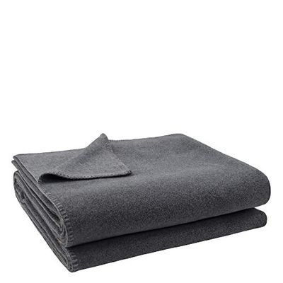 Zachte fleece deken – polarfleece deken met gehaakte steek – pluizige knuffeldeken – 180 x 220 cm – van 'zoeppritz since 1828'