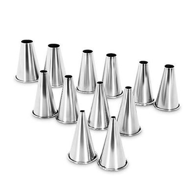 Set gaten van roestvrij staal, tule grootte: XXL, 4 tot 15 mm uitlaat diameter, hoogte 50 mm, 12-delig