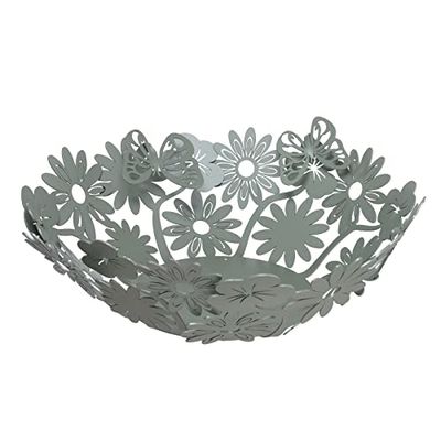 Arti & Mestieri Grand Centre de Table Marguerites inspiré par la Nature de Design 100% Made in Italy, en Fer, 32 x 8H cm (Jade), Métal, Large