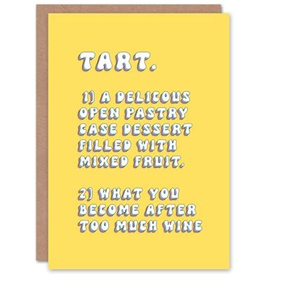 Artery8 Greeting Card Tart Dictionary Definition Fun Funny Cheeky For Her Woman Best Friend Birthday Card