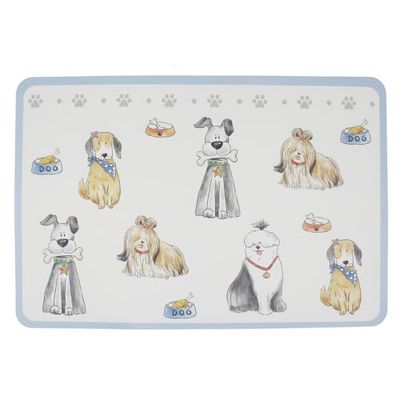 The Leonardo Collection Faithful Friends Dog Placemat For Dining | Ideal Kitchen Mats Non Slip Washable Place Mats For Table | Easy to Clean Table Mats For Dinner Plates & Any Time Meal