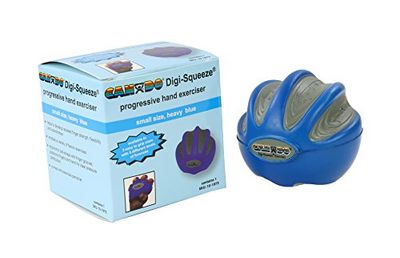 CanDo Hand exerciser - finger strengthener CanDo® Digi-Squeeze, blue (strong)