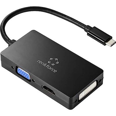 Renkforce RF-4633066 USB-C® / HDMI/DVI/VGA Adaptateur [1x USB-C® mâle - 1x VGA Femelle, HDMI Femelle, DVI Femelle 2
