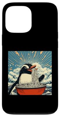 Penguin eats noodle soup, Japan, Ramen Case for iPhone 13 Pro Max