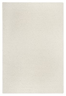 LUXOR- living Mazzolla Tapete de lã virgem natural para sala de estar, macio, 133 x 190 cm, cor creme