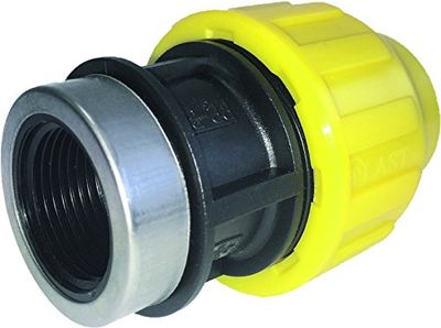 'S & M Raccordo – Collegamento Filettatura Femmina, Inox, 25 mm x 3/2, Colore: Nero/Giallo