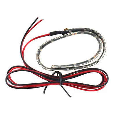 Seki rayas 30 cm 12 V; Amarillo; interior iluminación auto coche; IP65 salpicaduras; 1 metros Conexión – Bombilla LED, plástico, 1.1 W
