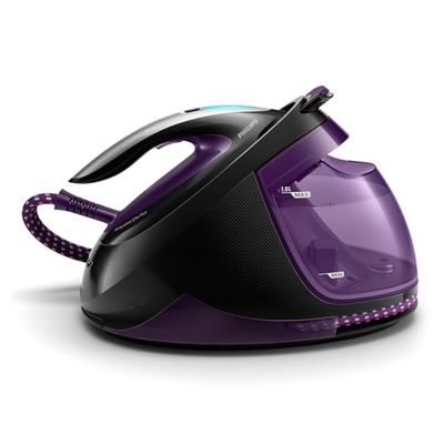 Philips PerfectCare Elite Plus Ferro da Stiro con Caldaia - 2700W, Colpo di Vapore 550g, Pressione 7,7 Bar, Tecnologia OptimalTEMP, Serbatoio 1,8 l, Viola/Nero (GC9675/80)