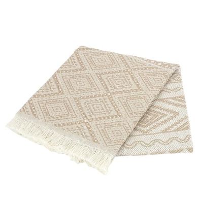 Alexandra House Living Couverture Tunez Beige 125 x 180 cm