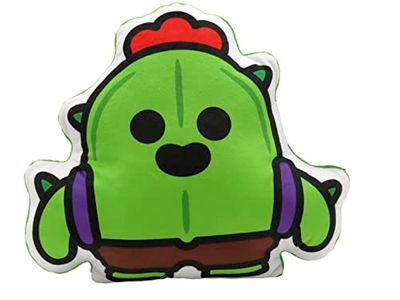 Brawl Stars - pluche kussen, spike-ontwerp, zachte, groene en witte kleuren, officieel product (CyP-merken)